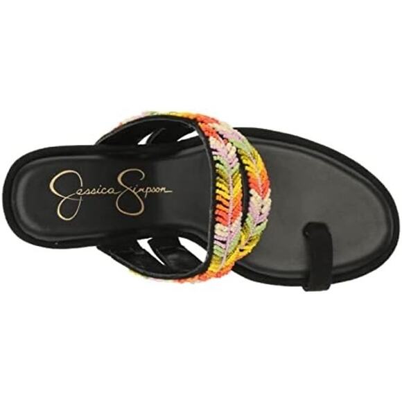 Jessica Simpson Women's Rixei Braided Embellished Heeled Sandal, Black, 10M - Picture 4 of 6